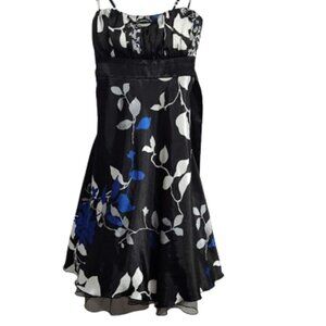 Speechless Women's Size 3 Black, White, & Blue Strap Dress Tulle Liner